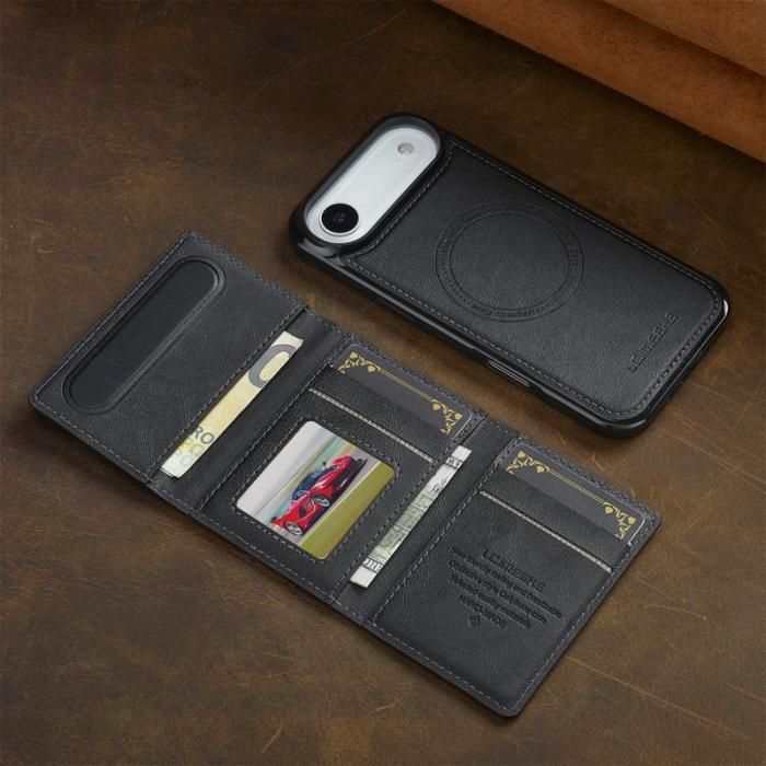 LC.imeeke - LC.IMEEKE L5 iPhone Air Fodral Äkta läder - Svart