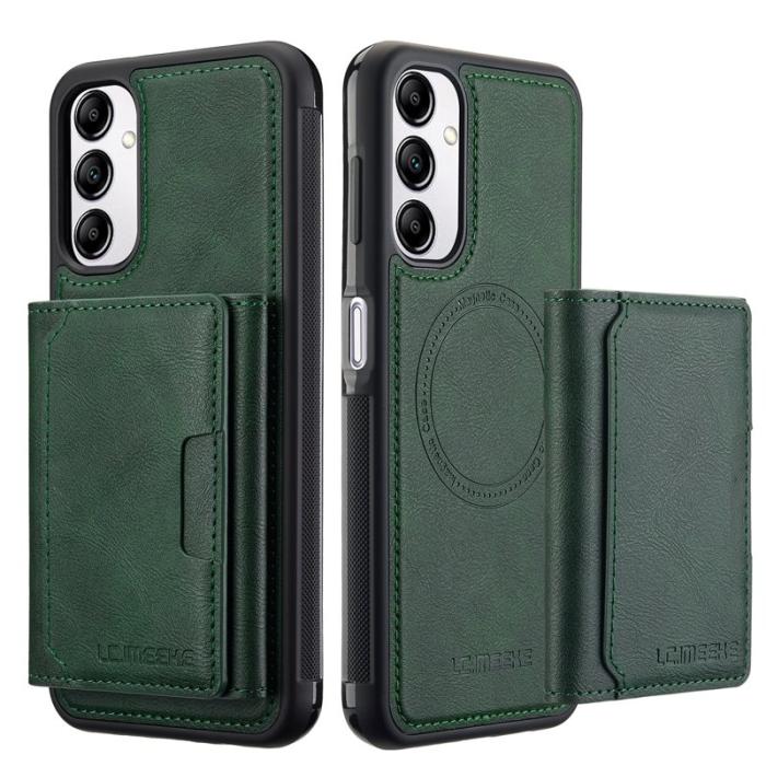 LC.imeeke - LC.IMEEKE L5 Samsung Galaxy A34 5G Fodral Äkta läder - Grön