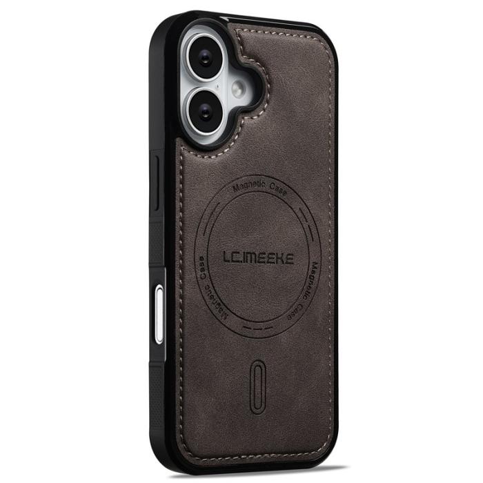 LC.imeeke - LC.IMEEKE L6 för iPhone 17 Fodral PU Läder - Kaffe