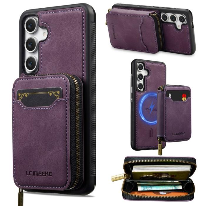 LC.imeeke - LC.IMEEKE L6 för Samsung Galaxy A15 Fodral - Läder Coated - Lila