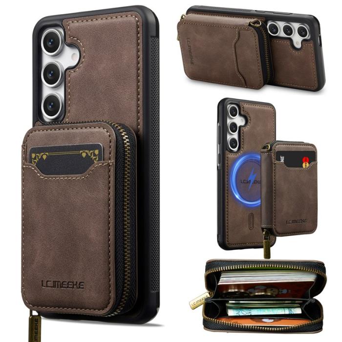 LC.imeeke - LC.IMEEKE L6 för Samsung Galaxy A36 5G Fodral - Konstläder - Kaffe