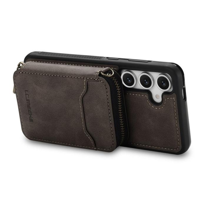 LC.imeeke - LC.IMEEKE L6 för Samsung Galaxy A36 5G Fodral - Konstläder - Kaffe