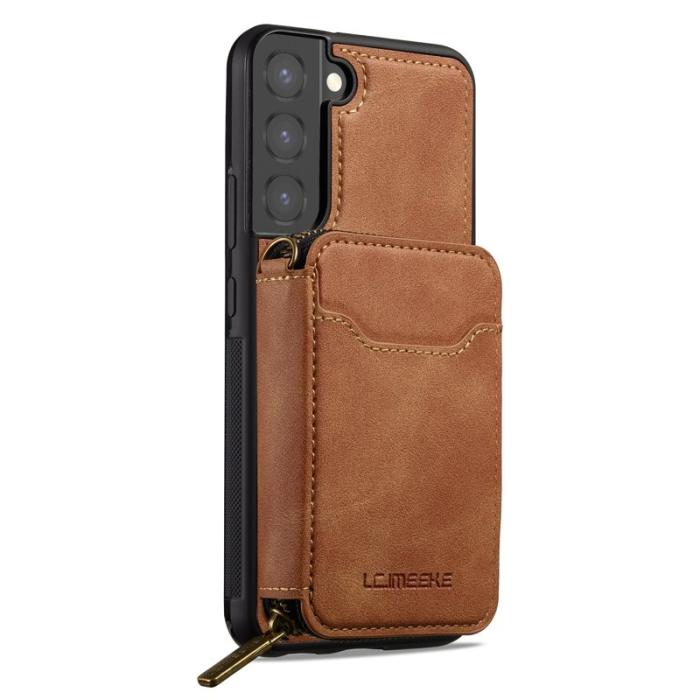 LC.imeeke - LC.IMEEKE L6 för Samsung Galaxy S21 FE 5G Fodral - Brun
