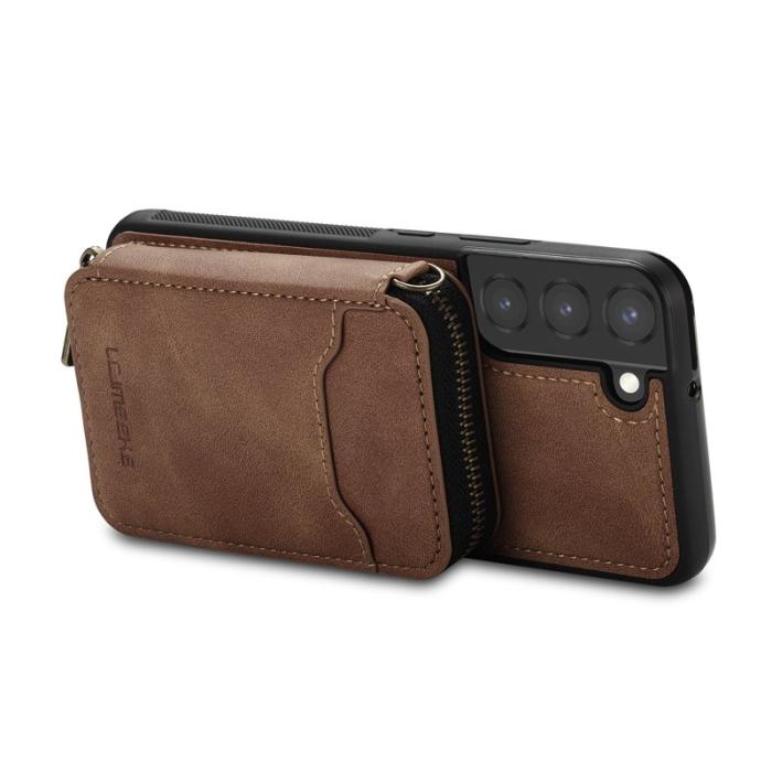 LC.imeeke - LC.IMEEKE L6 för Samsung Galaxy S21 FE 5G Fodral - Brun