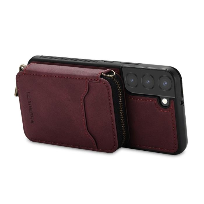 LC.imeeke - LC.IMEEKE L6 för Samsung Galaxy S21 FE 5G Fodral - Röd