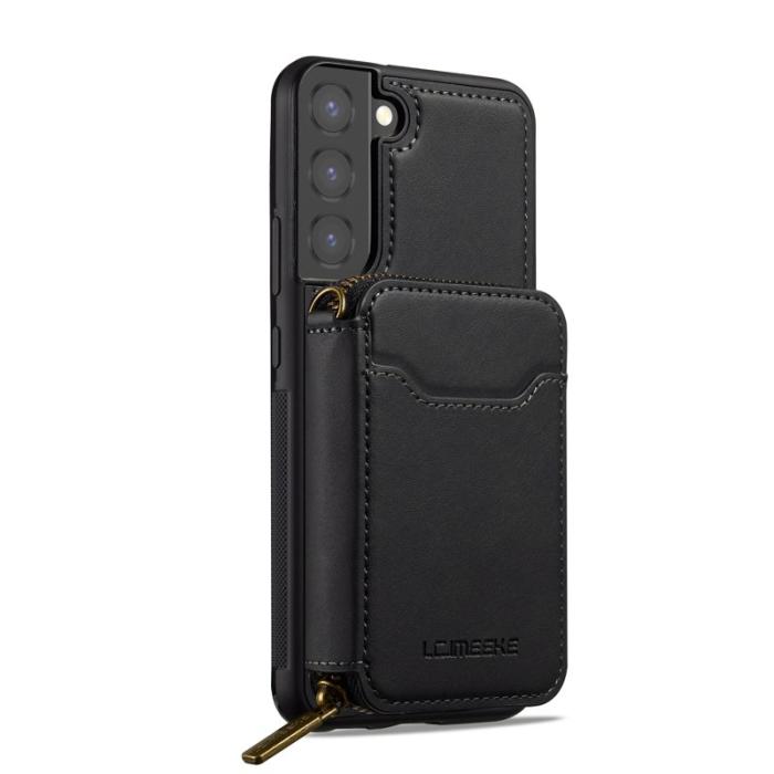 LC.imeeke - LC.IMEEKE L6 för Samsung Galaxy S21 FE 5G Fodral - Svart