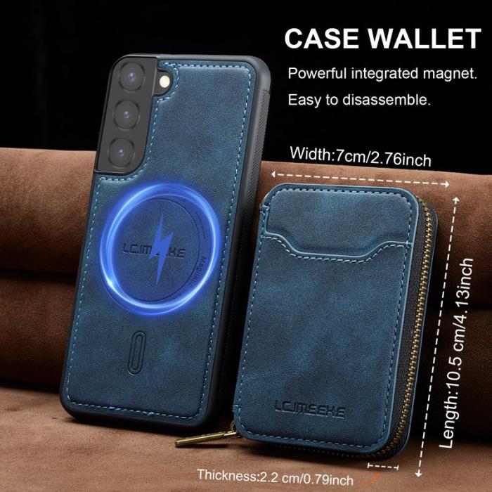 LC.imeeke - LC.IMEEKE L6 för Samsung Galaxy S22 5G Fodral - Blå