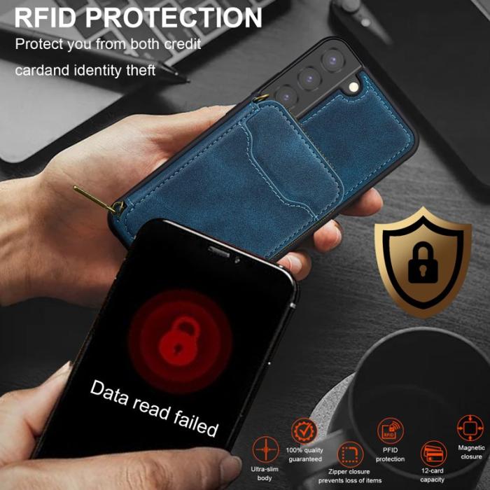 LC.imeeke - LC.IMEEKE L6 för Samsung Galaxy S22 5G Fodral - Blå