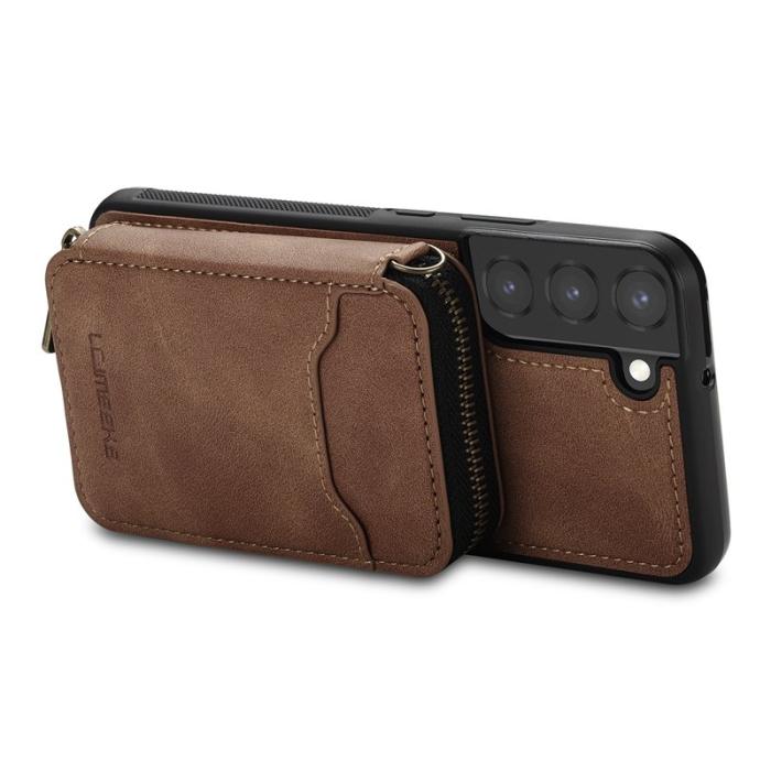 LC.imeeke - LC.IMEEKE L6 för Samsung Galaxy S22 5G Fodral - Brun
