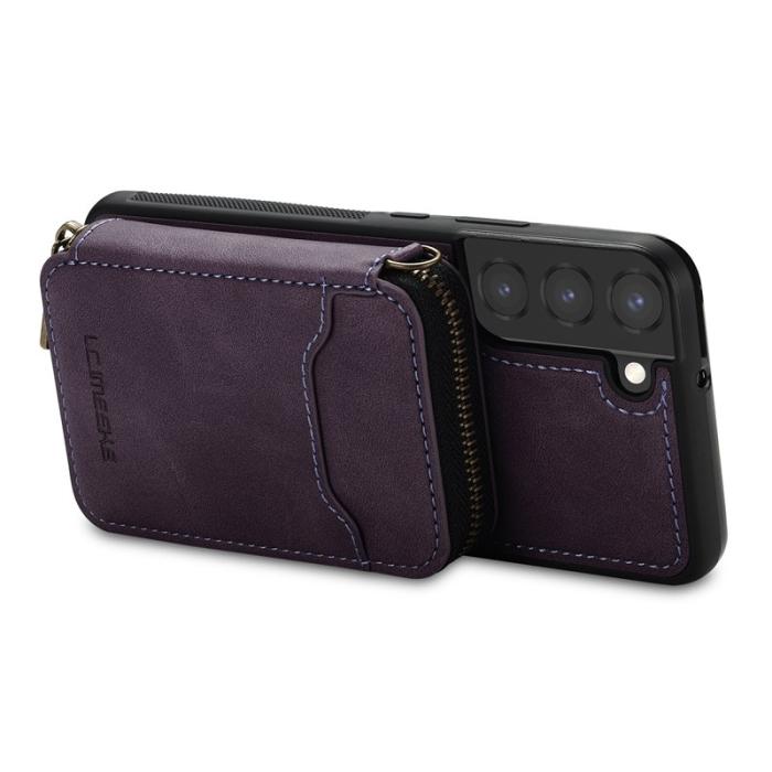 LC.imeeke - LC.IMEEKE L6 för Samsung Galaxy S22 5G Fodral - Läder - Lila