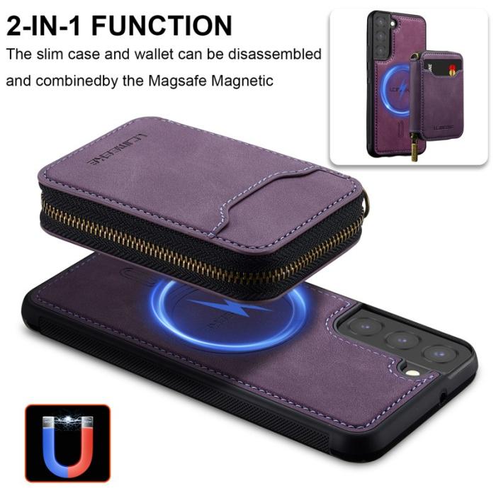 LC.imeeke - LC.IMEEKE L6 för Samsung Galaxy S22 5G Fodral - Läder - Lila