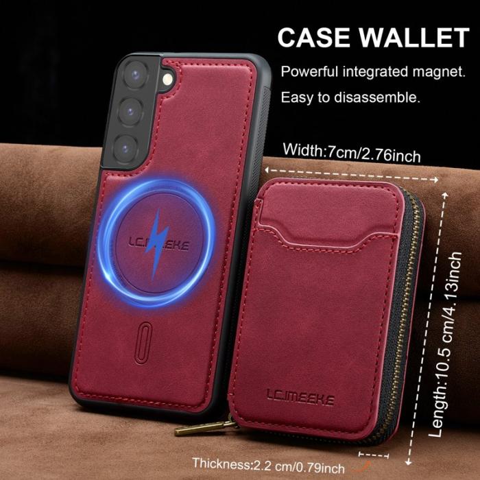 LC.imeeke - LC.IMEEKE L6 för Samsung Galaxy S22 5G Fodral - Röd