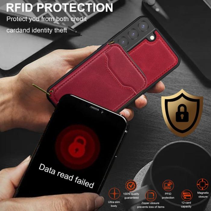 LC.imeeke - LC.IMEEKE L6 för Samsung Galaxy S22 5G Fodral - Röd