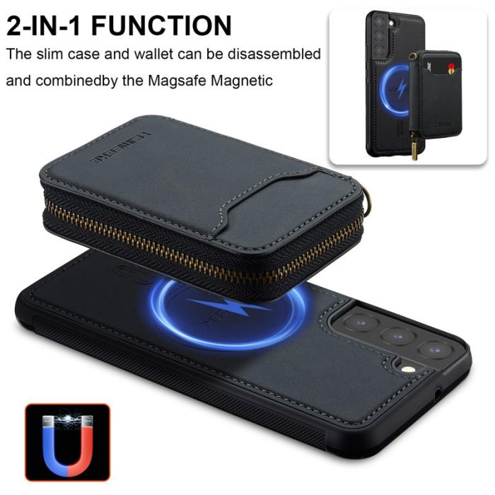 LC.imeeke - LC.IMEEKE L6 för Samsung Galaxy S22 5G Fodral - Svart