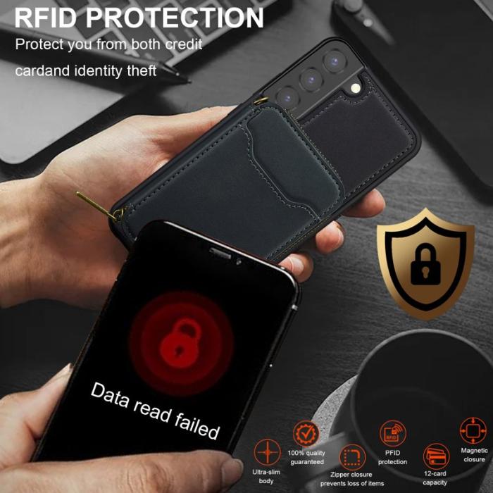 LC.imeeke - LC.IMEEKE L6 för Samsung Galaxy S22 5G Fodral - Svart