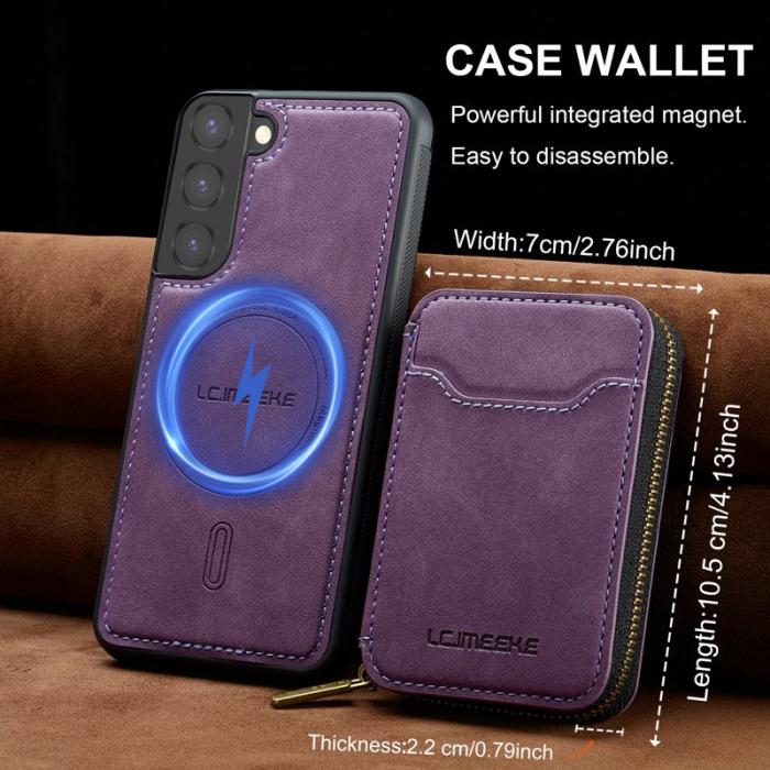 LC.imeeke - LC.IMEEKE L6 för Samsung Galaxy S22+ Fodral - Läder Coated - Lila