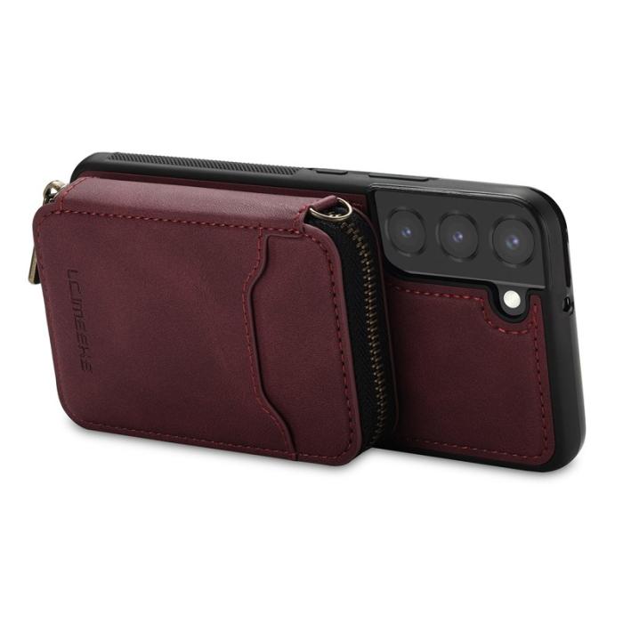 LC.imeeke - LC.IMEEKE L6 för Samsung Galaxy S22+ Fodral - Röd