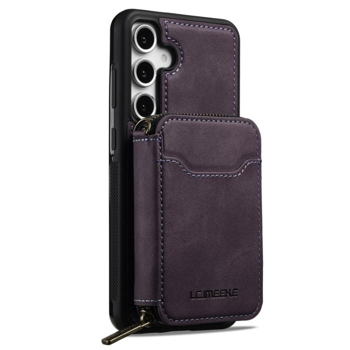 LC.imeeke - LC.IMEEKE L6 för Samsung Galaxy S23 FE Fodral - Äkta läder - Lila