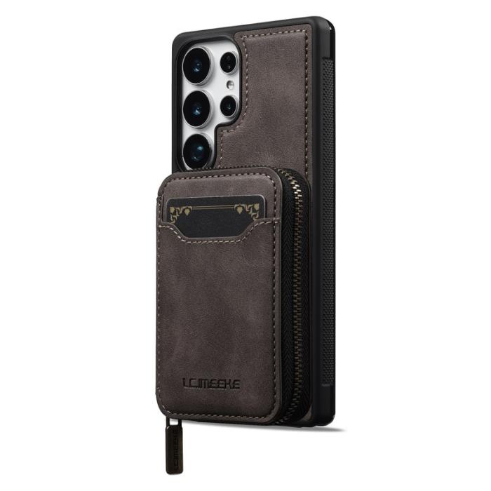 LC.imeeke - LC.IMEEKE L6 för Samsung Galaxy S23 Ultra Fodral - Kaffe