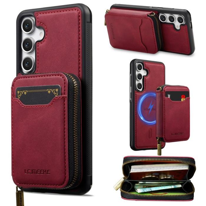 LC.imeeke - LC.IMEEKE L6 för Samsung Galaxy S24 FE Fodral - Röd