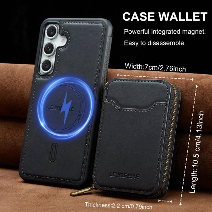 LC.imeeke - LC.IMEEKE L6 för Samsung Galaxy S24+ Fodral - Svart