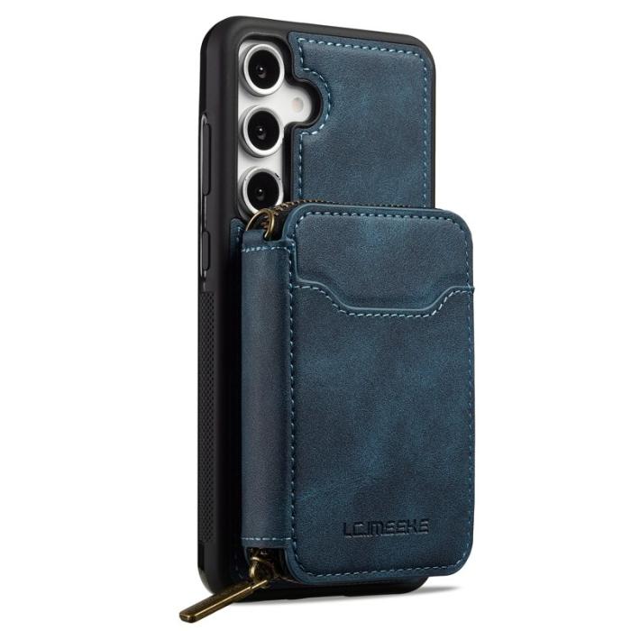 LC.imeeke - LC.IMEEKE L6 för Samsung Galaxy S25 FE Fodral - Läder - Blå