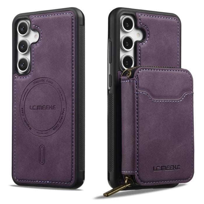 LC.imeeke - LC.IMEEKE L6 för Samsung Galaxy S25 FE Fodral - Läder - Lila