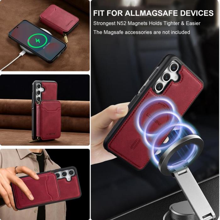 LC.imeeke - LC.IMEEKE L6 för Samsung Galaxy S25+ Fodral - Röd