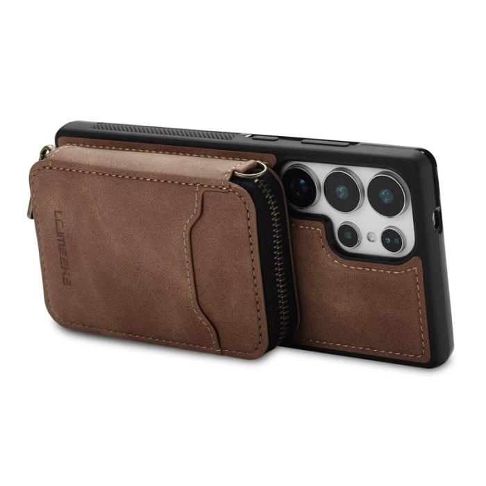 LC.imeeke - LC.IMEEKE L6 för Samsung Galaxy S25 Ultra Fodral - Brun