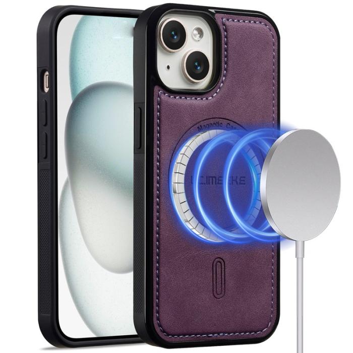 LC.imeeke - LC.IMEEKE L6 Fodral för iPhone 13 minKonstLäder - Lila