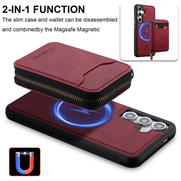 LC.imeeke - LC.IMEEKE L6 Fodral för Samsung Galaxy A17 4G/5G - Röd