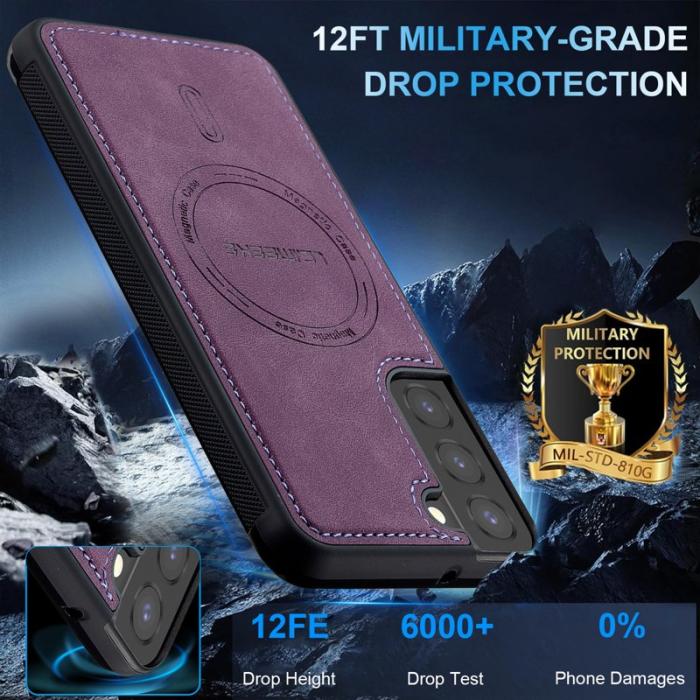 LC.imeeke - LC.IMEEKE L6 Fodral för Samsung Galaxy S21 FE 5G - Lila