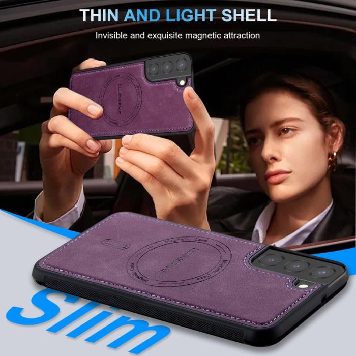 LC.imeeke - LC.IMEEKE L6 Fodral för Samsung Galaxy S21 FE 5G - Lila