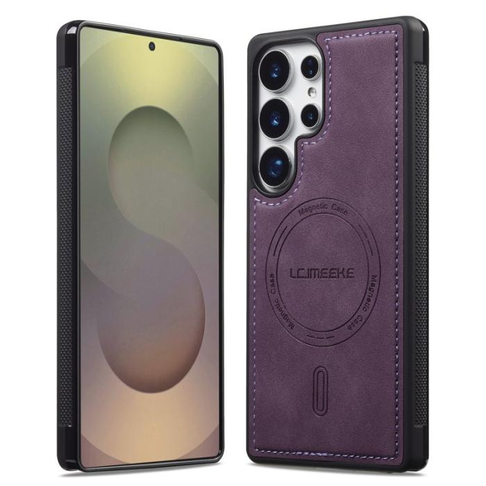 LC.imeeke - LC.IMEEKE L6 Fodral för Samsung Galaxy S22 Ultra PU Läder - Lila