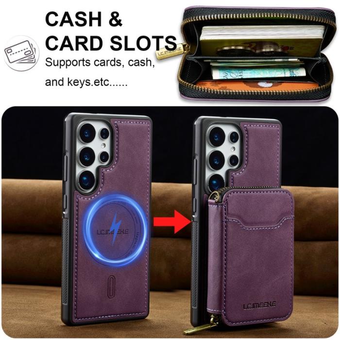 LC.imeeke - LC.IMEEKE L6 Fodral för Samsung Galaxy S24 Ultra - Lila