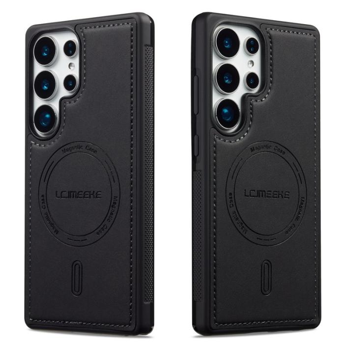 LC.imeeke - LC.IMEEKE L6 Fodral för Samsung Galaxy S24 Ultra - PU Läder - Svart