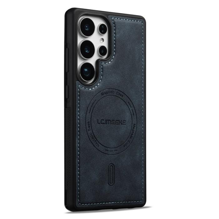 LC.imeeke - LC.IMEEKE L6 Fodral för Samsung Galaxy S25 Ultra PU Läder - Blå