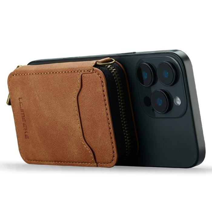 LC.imeeke - LC.IMEEKE L6 Plånboksfodral i Konstläder - RFID Skydd - Brun