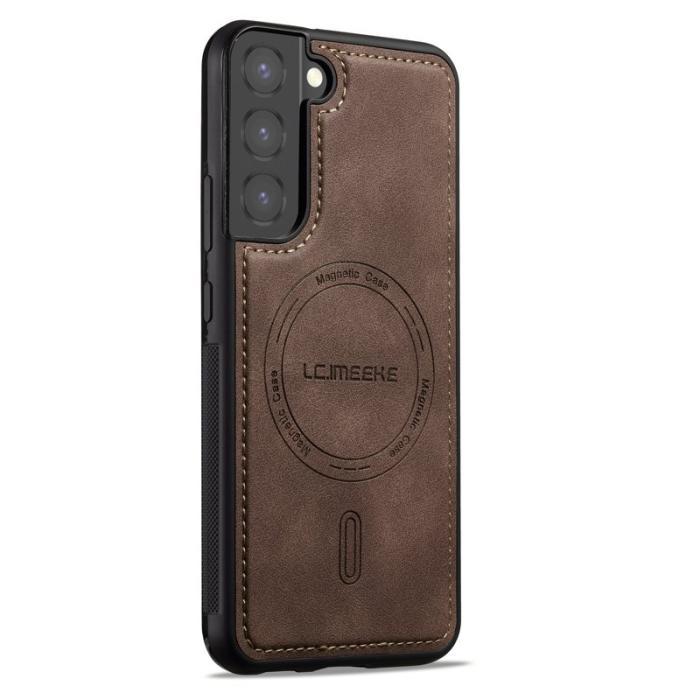 LC.imeeke - LC.IMEEKE L6 Fodral PU Läder för Samsung Galaxy S21 FE - Coffee