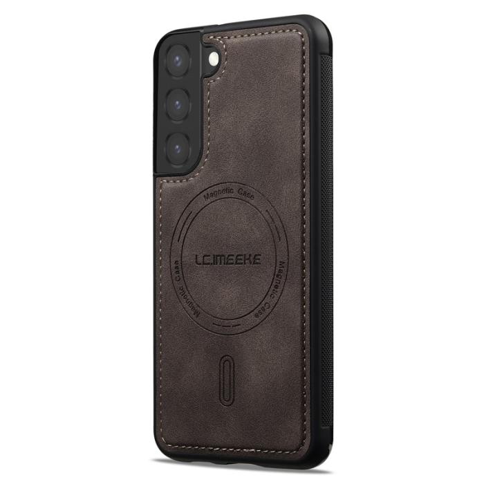 LC.imeeke - LC.IMEEKE L6 Fodral PU Läder för Samsung Galaxy S21 FE - Coffee