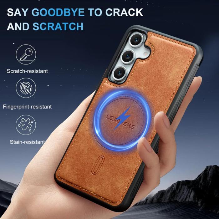 LC.imeeke - LC.IMEEKE L6 Fodral PU Läder Samsung Galaxy A16 - Brun