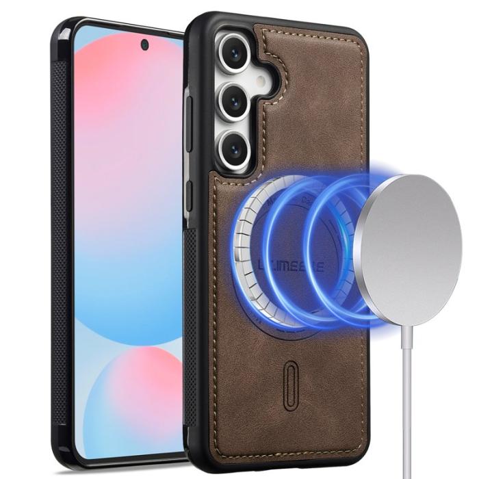 LC.imeeke - LC.IMEEKE L6 Fodral PU Läder Samsung Galaxy A35 5G - Coffee