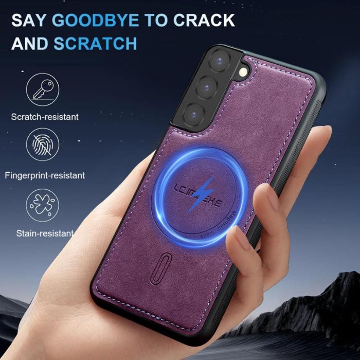 LC.imeeke - LC.IMEEKE L6 Fodral PU Läder Samsung Galaxy S22 5G - Lila
