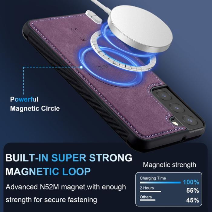 LC.imeeke - LC.IMEEKE L6 Fodral PU Läder Samsung Galaxy S22 5G - Lila