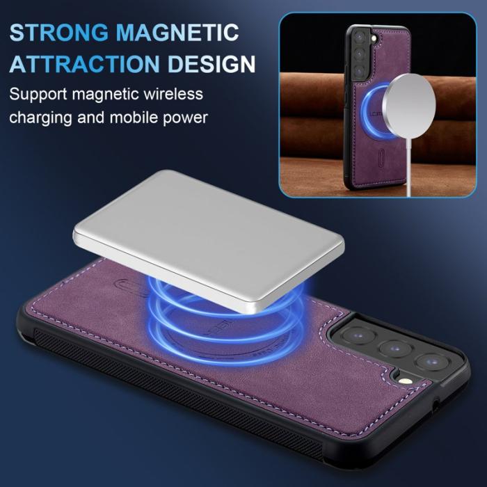 LC.imeeke - LC.IMEEKE L6 Fodral PU Läder Samsung Galaxy S22 5G - Lila