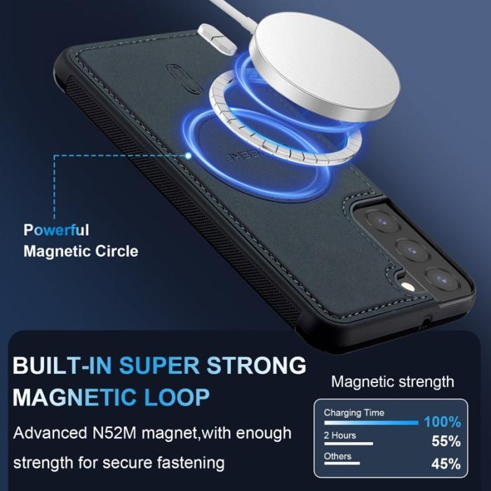 LC.imeeke - LC.IMEEKE L6 Fodral PU Läder Samsung Galaxy S22 5G - Svart