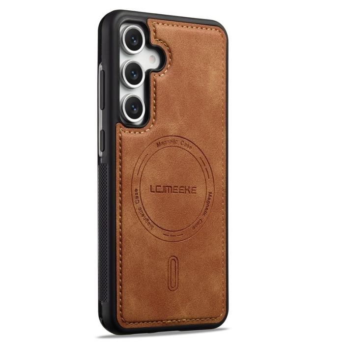 LC.imeeke - LC.IMEEKE L6 Fodral PU Läder - Samsung Galaxy S23 FE - Brun