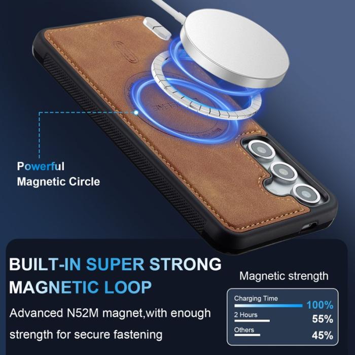 LC.imeeke - LC.IMEEKE L6 Fodral PU Läder Samsung Galaxy S24+ - Brun