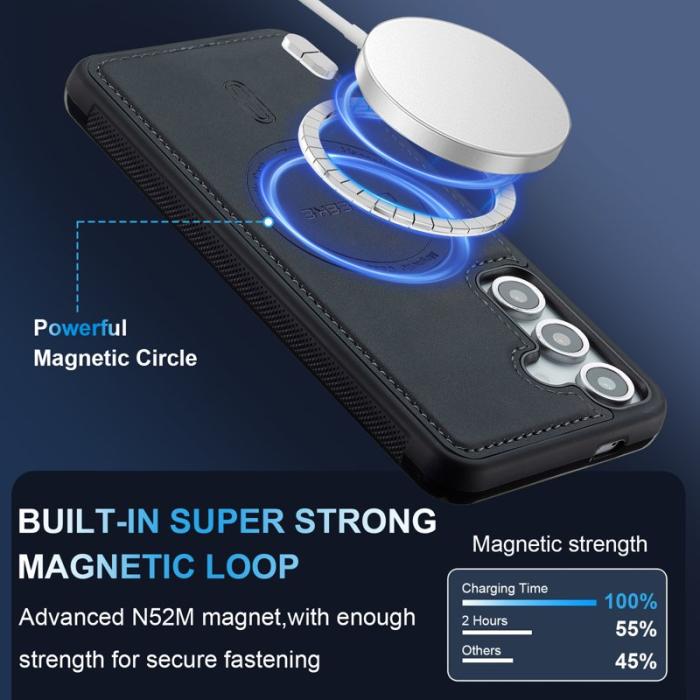 LC.imeeke - LC.IMEEKE L6 Fodral PU Läder Samsung Galaxy S24+ - Svart