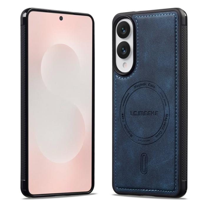 LC.imeeke - LC.IMEEKE L6 Fodral PU Läder Samsung Galaxy S25 Edge - Blå